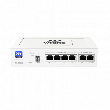 PoE-Коммутатор 6 портов (4 × PoE) | 2 × RJ45 10/100 Мбит/с uplink | Мощность PoE 45 Вт | PoE 802.3af/at, бюджет 45 Вт | Пропускная способность 1,2 Гбит/с | DIP: VLAN, Extend 250 м, PD Alive (Watch-Dog)