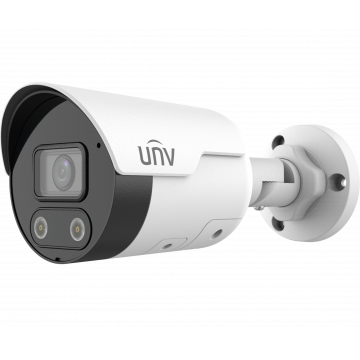 Uniview IPC2124LE-ADF28KMC-DL IP-Камера 4 МП | Объектив 2.8 мм, Угол 97° | Dual Light — ИК 30 м / Белая 30 м (ColorHunter) | Микрофон + динамик | MicroSD до 128 ГБ | IP67 | –30 °C…+60 °C | PoE (802.3af) / 12 В | Ultra 265/H.265/H.264