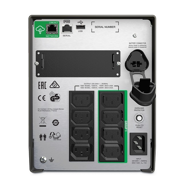 ИБП APC SMT1000IC Smart-UPS 1000 ВА (VA) 700 Вт (W) с функцией SmartConnect (удаленный мониторинг)